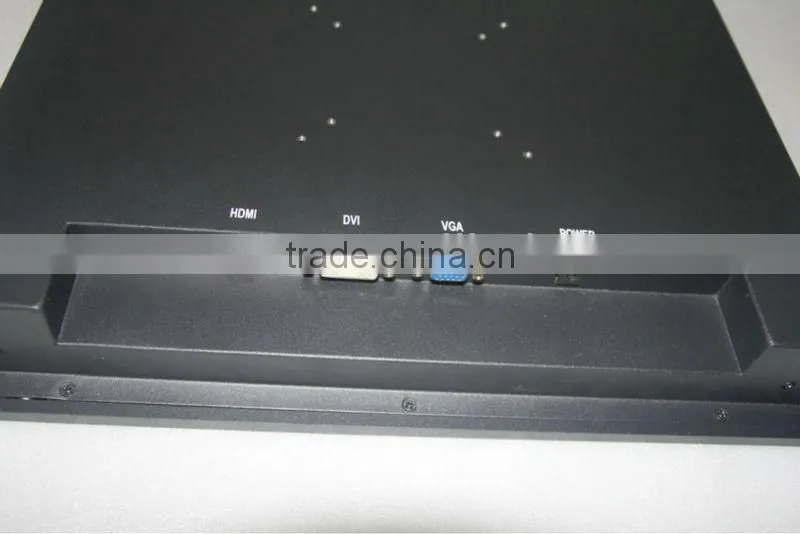 10.4" industrial LCD monitor with aluminum bezel infront