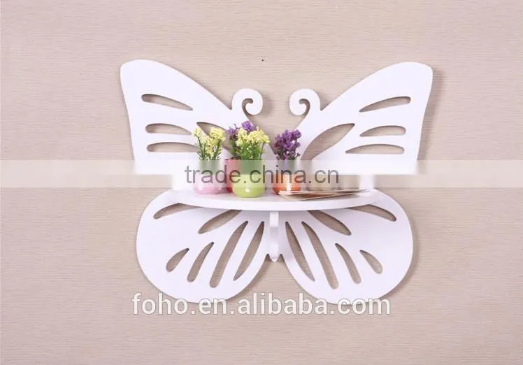 2015 popular hot sale modern wood plastic material carved display shelf
