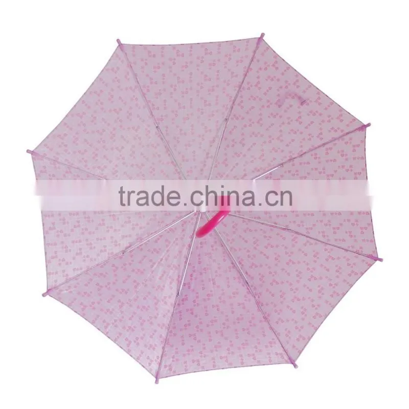 Bright colored manual open straight kids umbrella