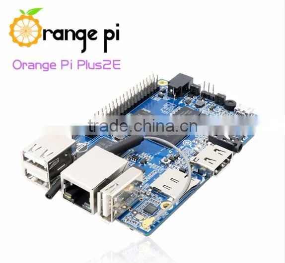 Orange Pi Plus 2E SET5: Pi Plus 2E + Power Supply +Transparent Acrylic Case Support Ubuntu Debian Beyond Raspberry