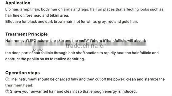 2014 newest factory price home use Mini IPL hair removal machine, CE approved