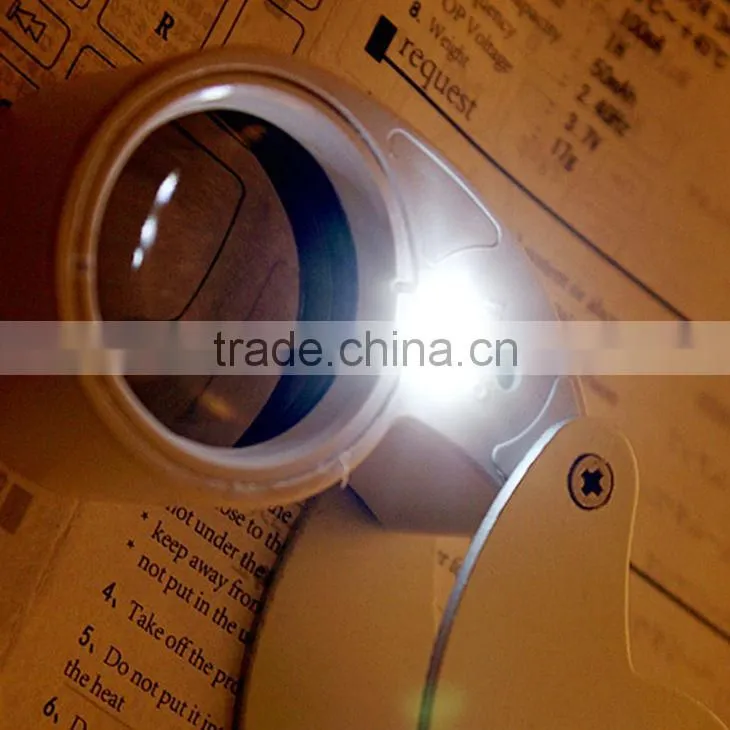 40X 25mm POWER JEWELER LOUPE LED LOOP MAGNIFIER MAGNIFING