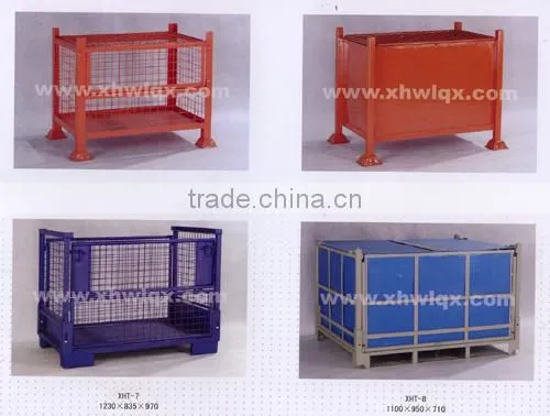 Stackable wire mesh crate folding steel box/bin/container