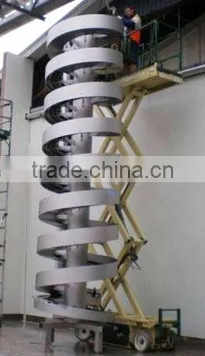 Simple structure inclined screw conveyor machine with ISO