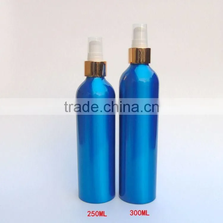 Wholesale 20ml-300ml aluminum Cosmetic packaging lotion bottles aluminum pump bottles for skincare cream