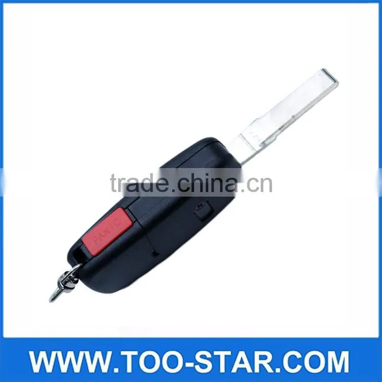 3 Button Car Remote Key Fob Case Shell Blade HAA for Audi A2 A3 A4 A6 A8 TT Black
