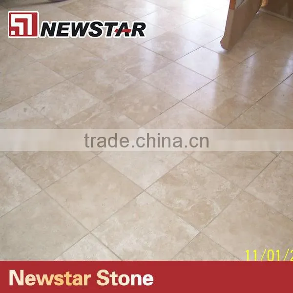 12X 12 Ivory Travertine Pavers Tumbled