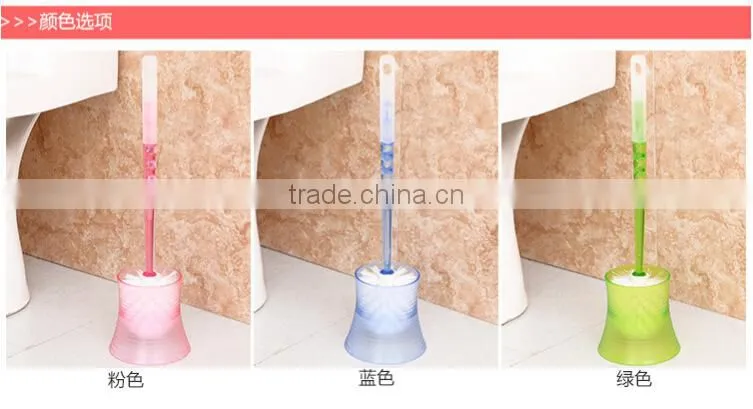 Q096 family bathroom curved handle toilet brush with holder