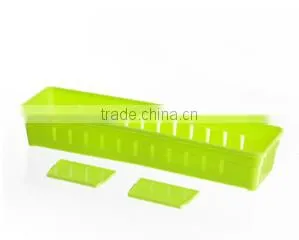 Fashion 3 Lattices Sundries Plastic Divided Storage Box/DIY Storage Box