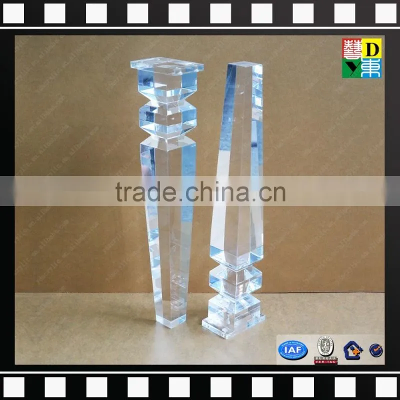 Unbreakable acrylic fancy furniture legs from shenzhen yidong