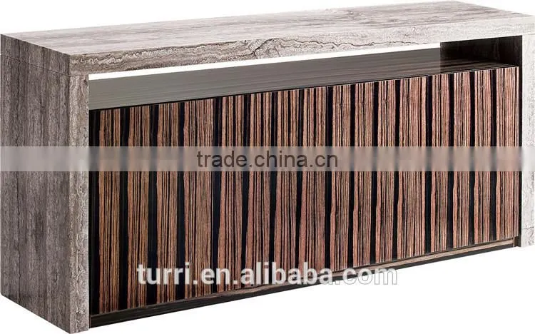 modern home funiture dining room wooden sideboard with marble top