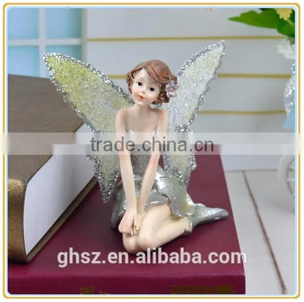 Small garden stone outdoor fairy statues pink fairy figurines for sale