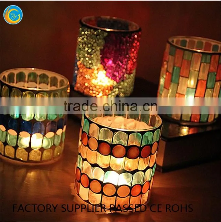 Glass mosaic candlestick