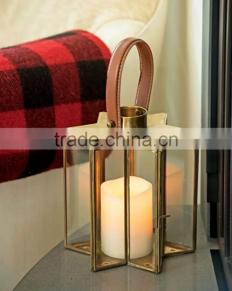 Vintage Star Glass Candle Holder