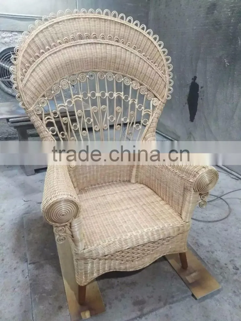 2017new fashion style rattan furniture peacock chair natural rattan chair(BG11-M019)