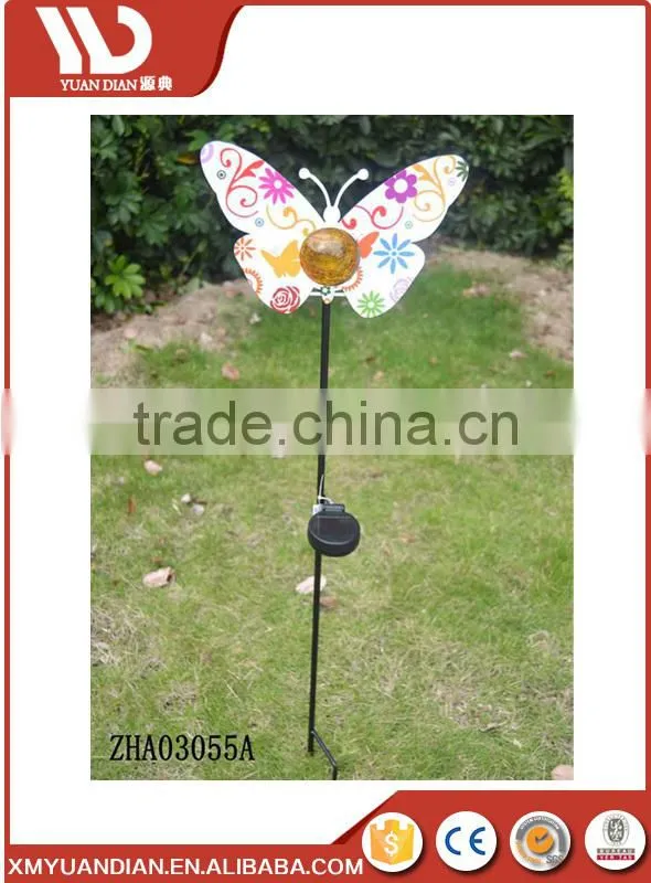 Butterfly Design Solar glass ball stake