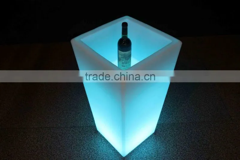 Led lighted flower pots plastic flower vase home decoration pots