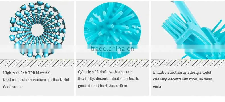 Tech nano TPR materials cleaning toilet brush