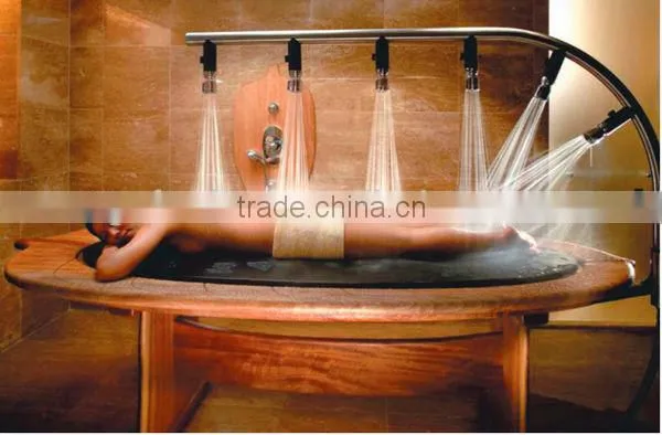 Stainless steel finnish rain spa shower head