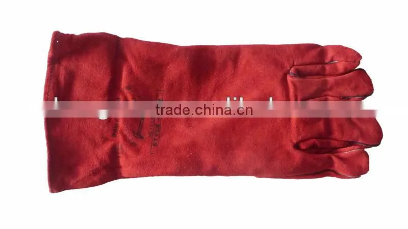 Welding Heat And Flame resistant Pur Cow Split Leather Welder's safety Glove