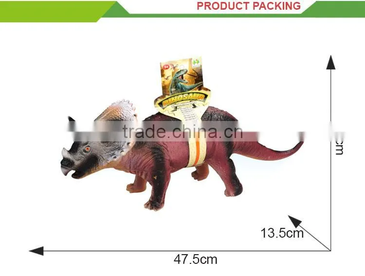 Most popular animal set game small soft rubber dinosaur toy