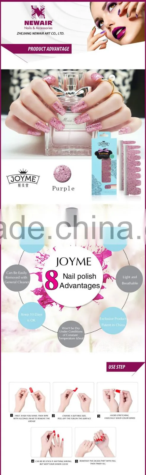 Full Cover Hot Sexy Design Nail Art Nail Polish Sticker