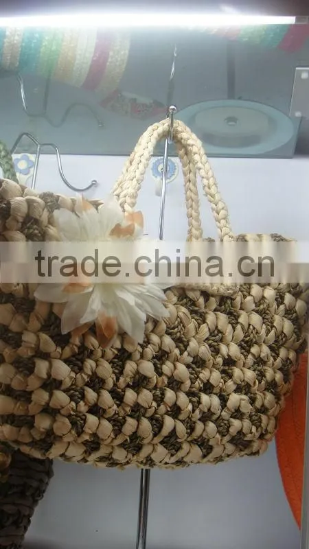 Natural material fashion Color woven bag/Pastoral style wholesale