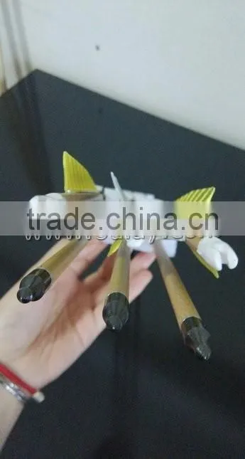 New Bamboo Pattern Pure Carbon Fletched Arrows With Tapered Points