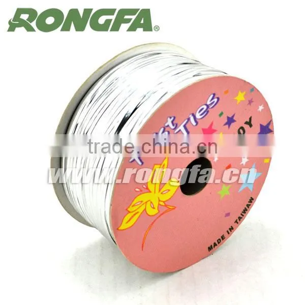 50m dispener packing metallic plastic twist tie for food bags