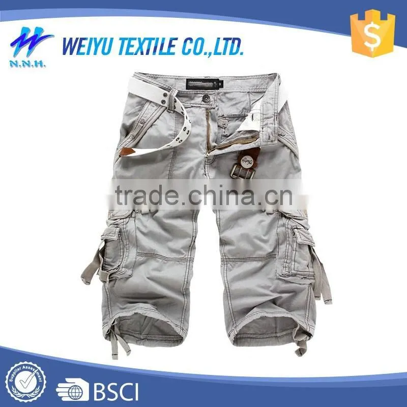 Custom made adults ankle tied mens cargo shorts pants