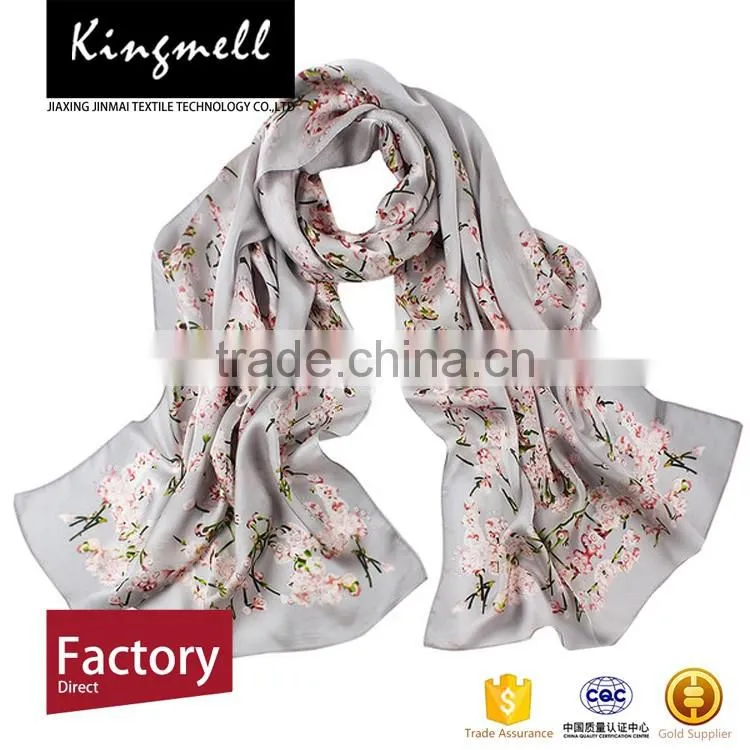 Custom brand names' elegant digital print silk scarf