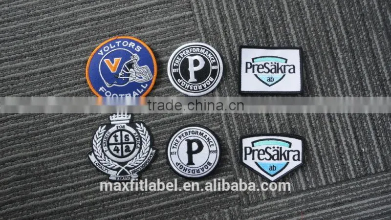 2017 custom high quality self adhesive embroidery patch