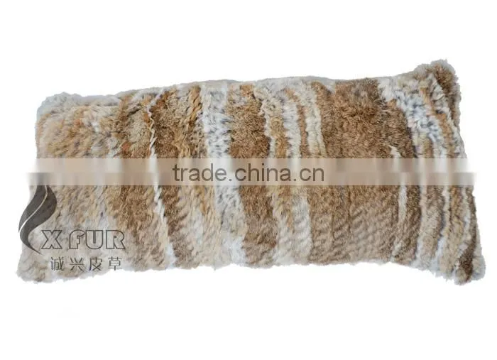 CX-D-79 Cushion Covers Real Rabbit Fur Decorative Pillow Drop Ship Paypal
