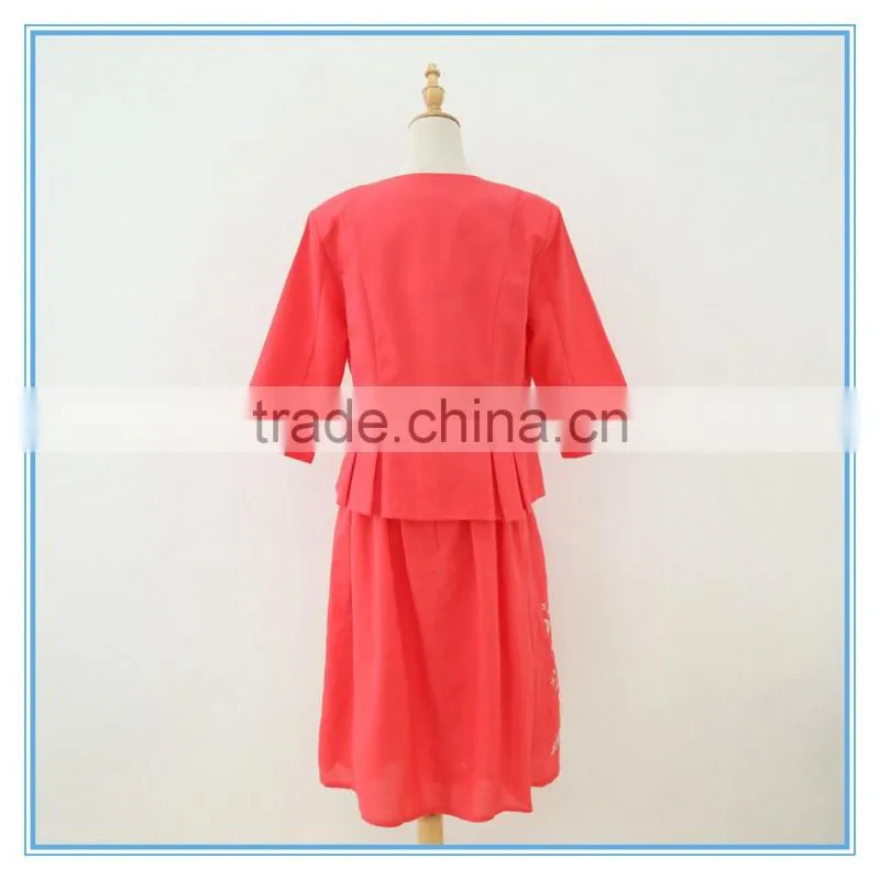 Modern Pretty Fancy Embroidery Pleats Skirt Suits women suits for wedding