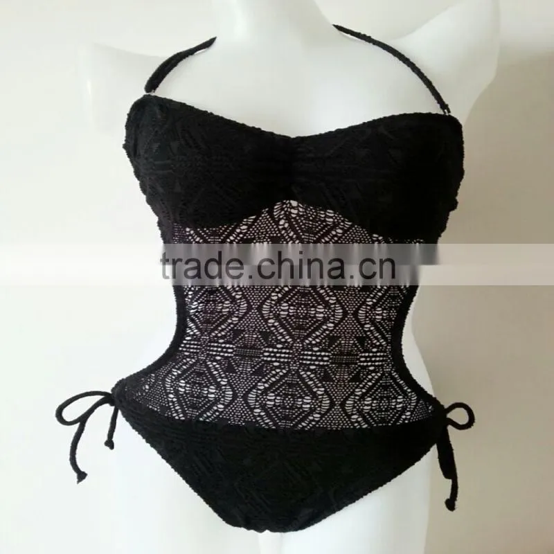 Top quality new arrival awesome hot black women bikini push up swimwear