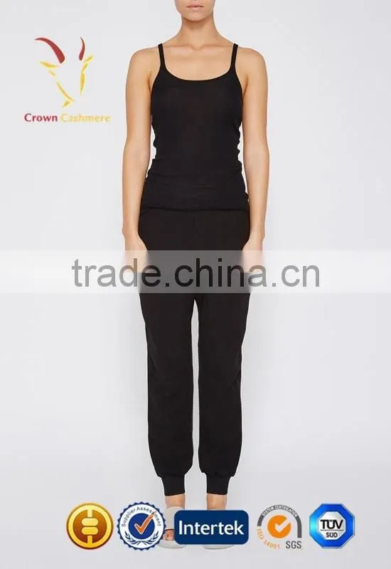 Women Cashmere Sleeveless Top Round Neck Knitted Pullover