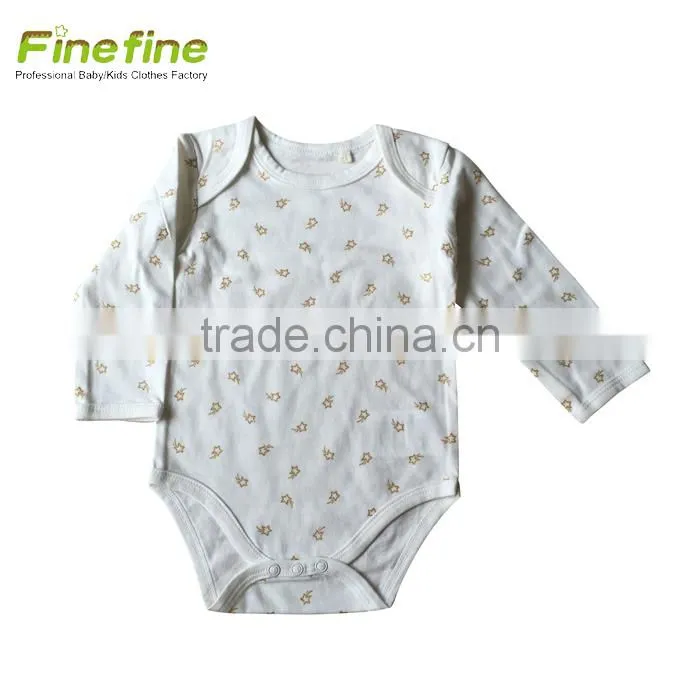 Lovely Oem Custom Baby Clothes Cute Organic Print Baby Romper