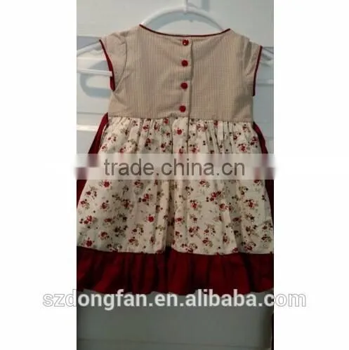 2016 new hot sale style high quality well dressed wolf toddler girl reindeer dress