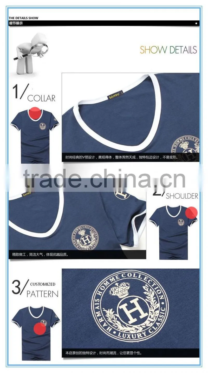 bulksale Newest design Mens 100% cotton washable T-shirt printed customized
