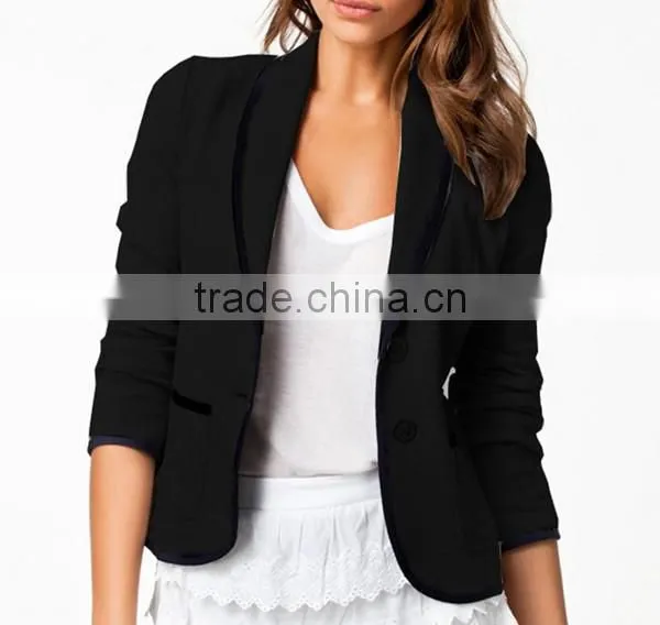 2016 new arrival fashion women top slim latest design small elegant blazer fashion blazer causal suit