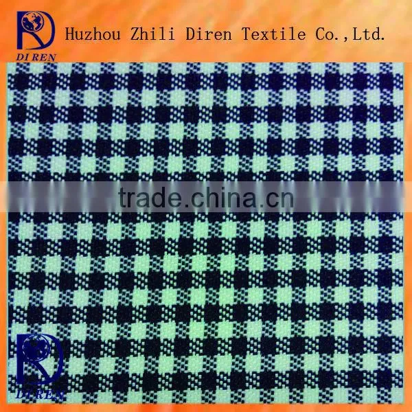 100% polyester black white check strong durable cases and bags fabric