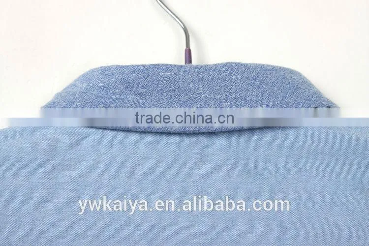 2014 hot sale fashion leisure hit collar denim long sleeve cheap fancy blouse for women