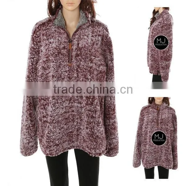 Monogram Sherpa Pullover