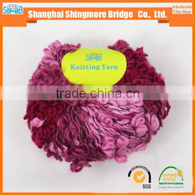 china fancy yarn manufacturer cheap wholesale high quality acrylic polyester blended flower yarn for knitting scarf