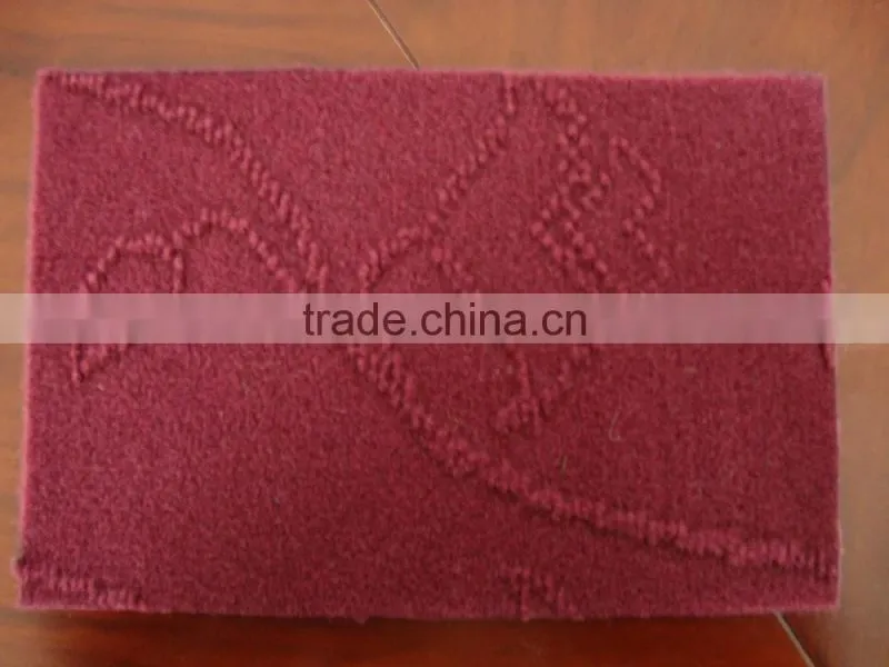 nonwoven polyester single Velour Jacquard carpet
