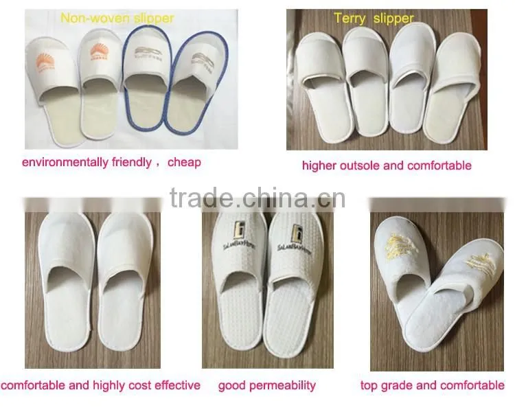 Disposable terry slipper for hotel/wholesale terry cloth slipper