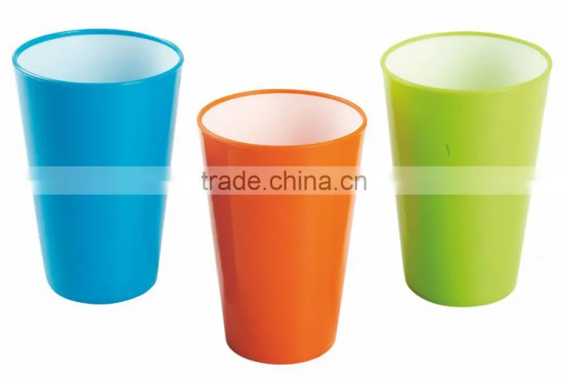 colorful double wall plastic cup
