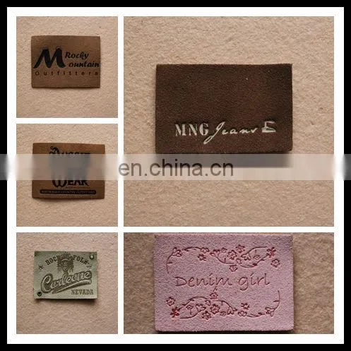 custom leather label, jeans label, PU label