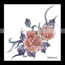 2012 Hot! Free sample!Eco-friendly temporary Wall Flower series tattoo stickers