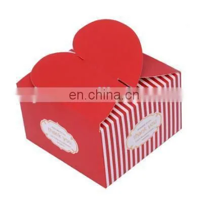 2015 heart shape foldable sweet paper packaging box for chocolate